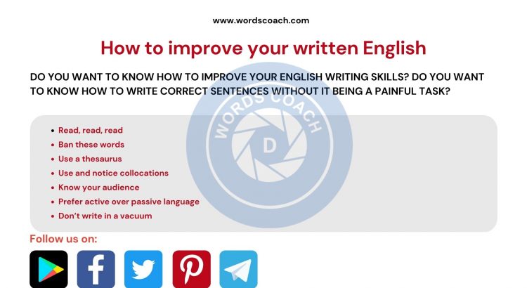 How to improve your written English - wordscoach.com