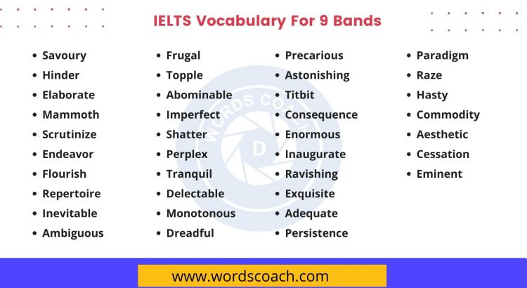 IELTS Vocabulary For 9 Bands - wordscoach.com