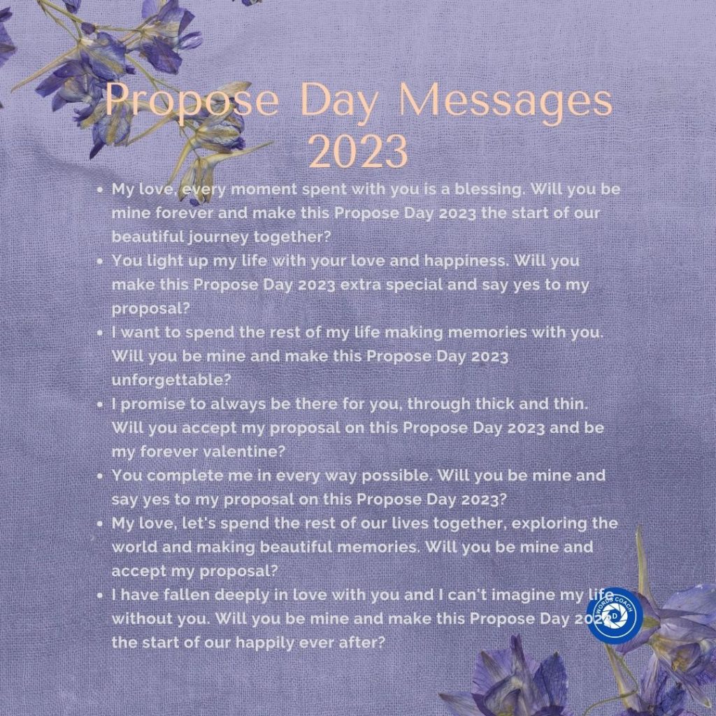 Propose Day Messages 2023 - wordscoach.com