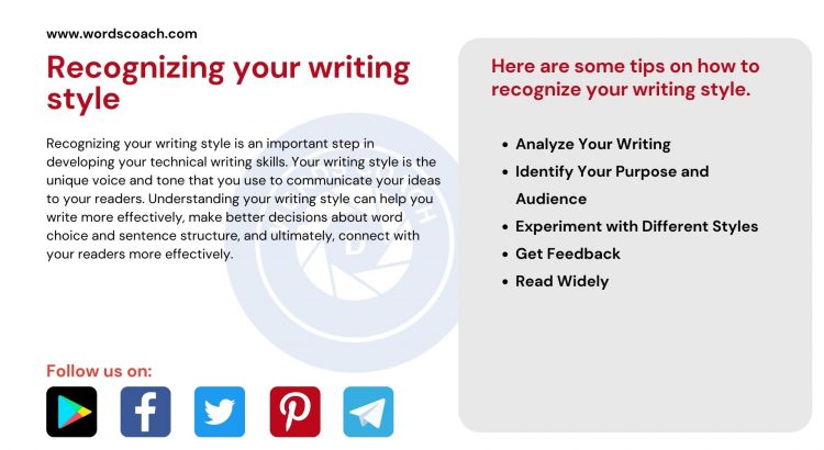 Recognizing your writing style - wordscoach.com