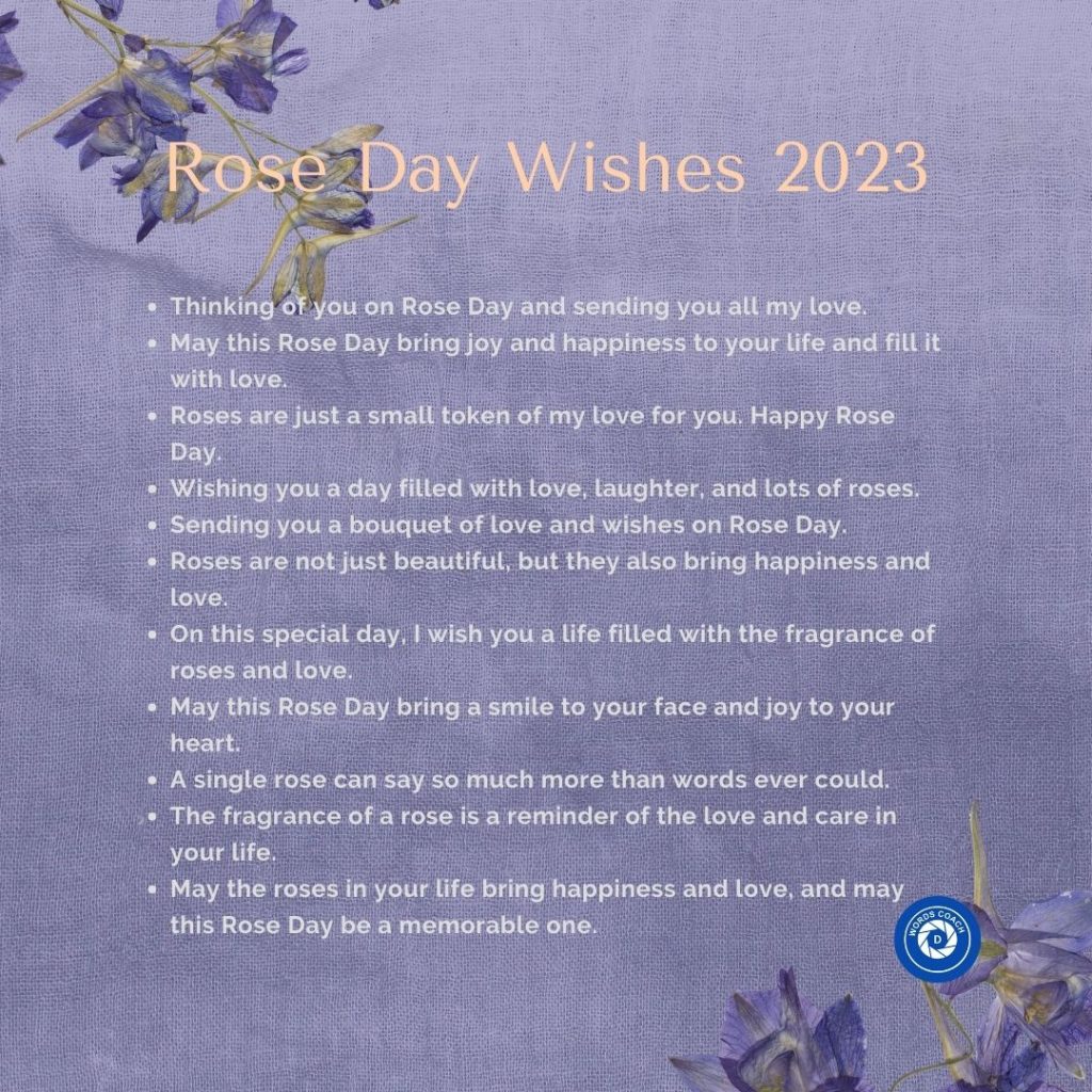 Rose Day Wishes 2023 - wordscoach.com