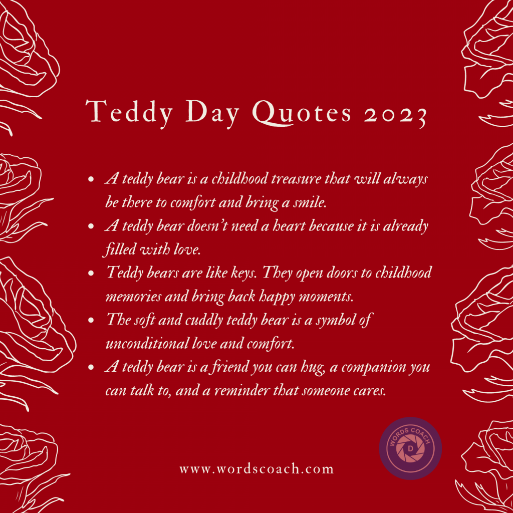 Teddy Day Quotes 2023 - wordscoach.com