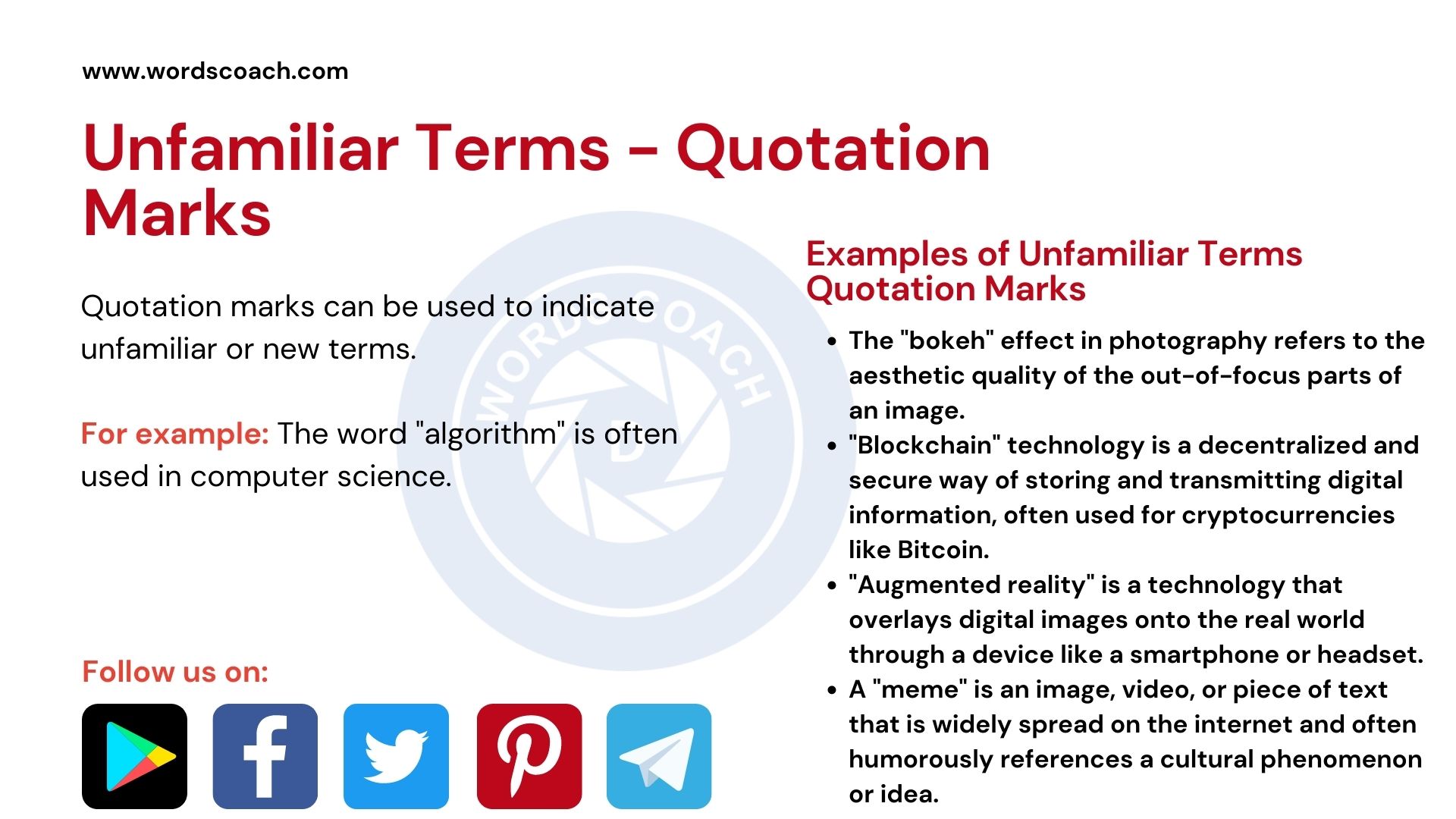 Uses of Quotation Marks in English Word Coach