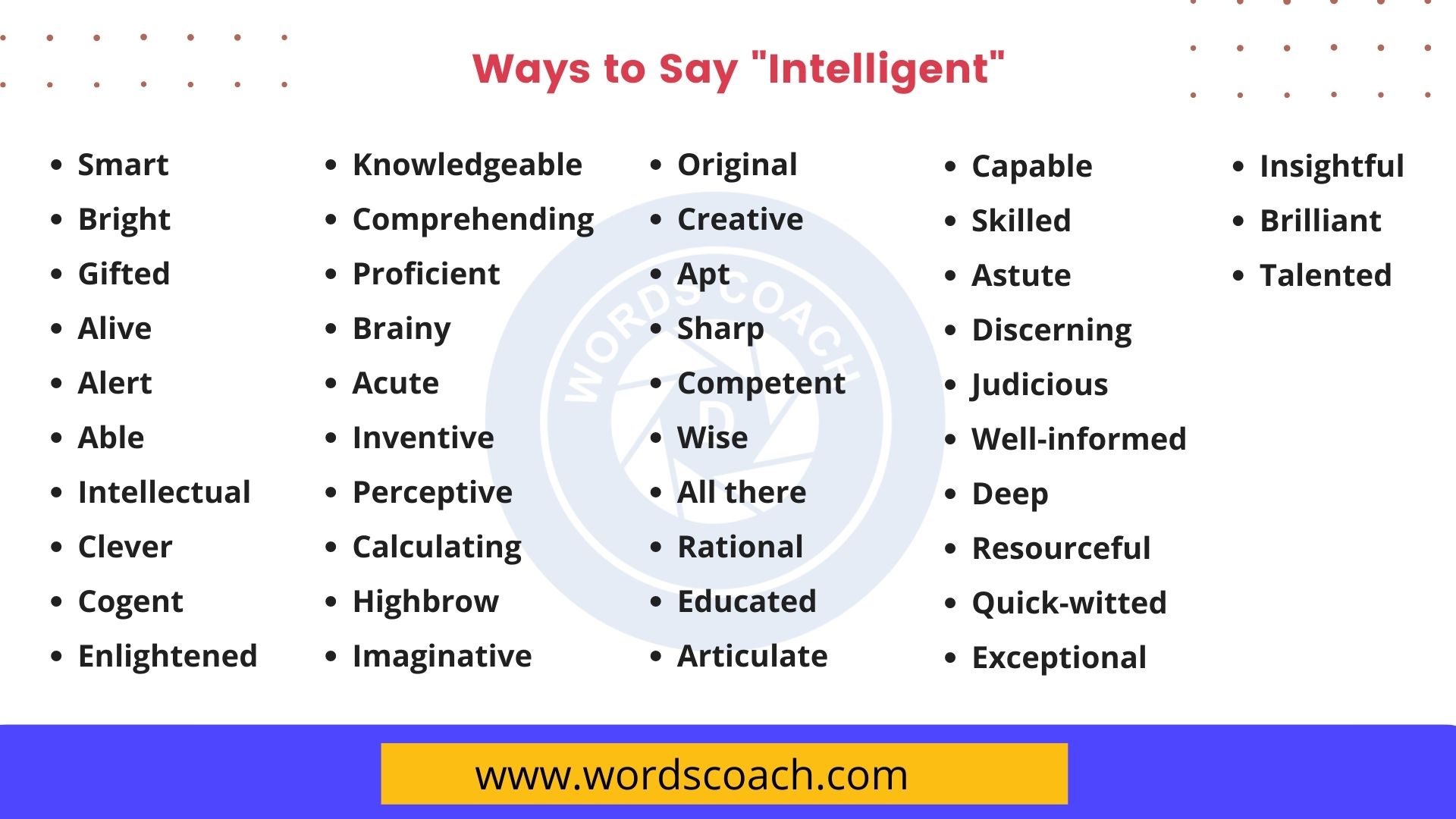 intelligent words for an essay