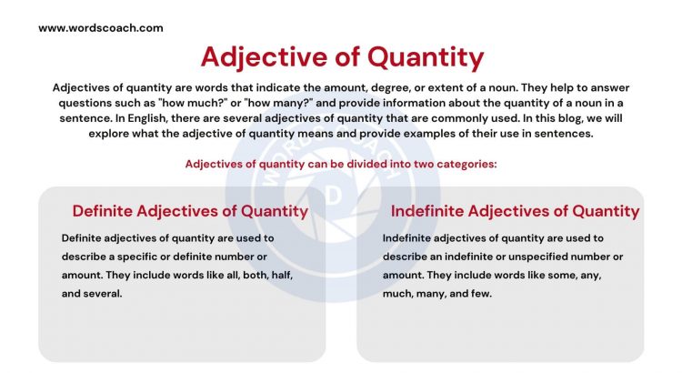 Adjectives of Quantity - wordscoach.com