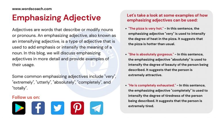Emphasizing Adjective - wordscoach.com