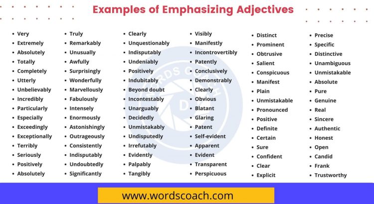 Examples of Emphasizing Adjectives - wordscoach.com