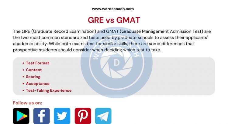 GRE vs GMAT - wordscoach.com