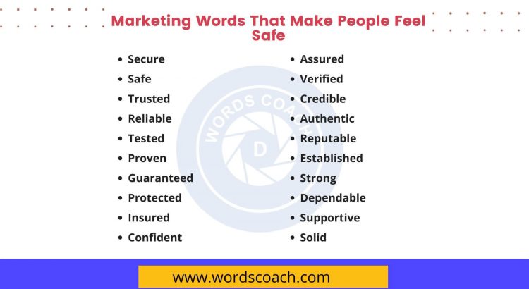 Marketing Words That Make People Feel Safe - wordscoach.com