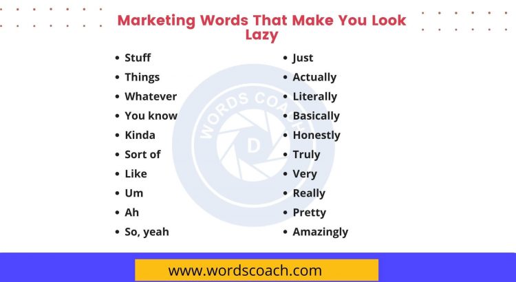 Marketing Words That Make You Look Lazy - wordscoach.com