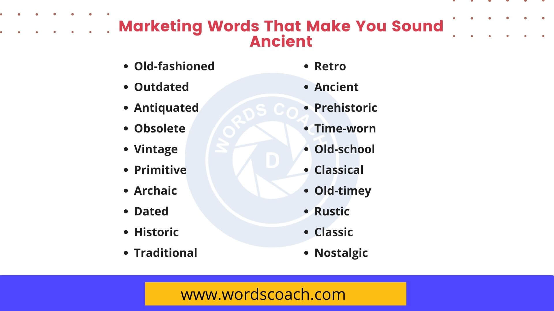 Marketing Words That Make You Sound Ancient Word Coach