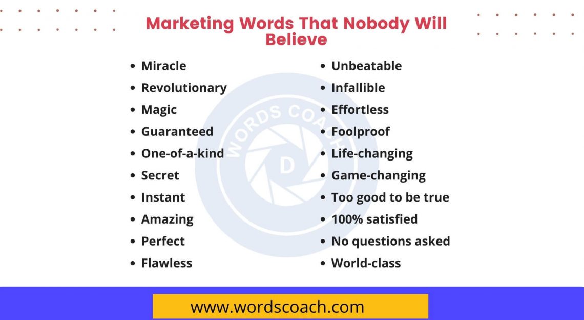 Marketing Words That Sound Salesy Word Coach