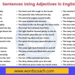 Sentences Using Adjectives in English - wordscoach.com