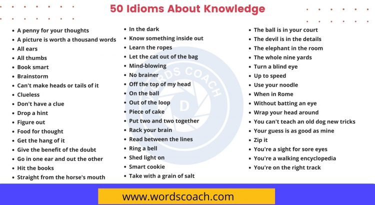 96 Insightful Examples: Idiom Of The Day - Teaching Expertise