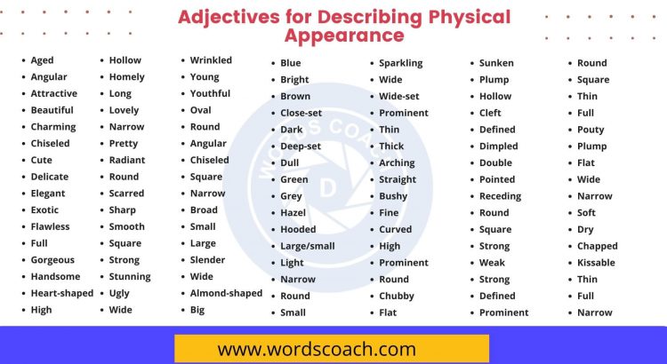Adjectives for Describing Physical Appearance - wordscoach.com