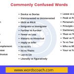 Commonly Confused Words - wordscoach.com
