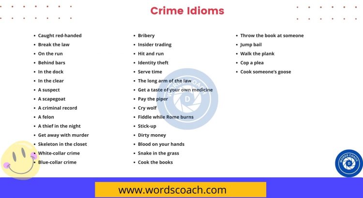 Crime Idioms - wordscoach.com