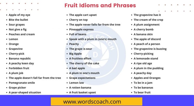 Fruit Idioms and Phrases - wordscoach.com