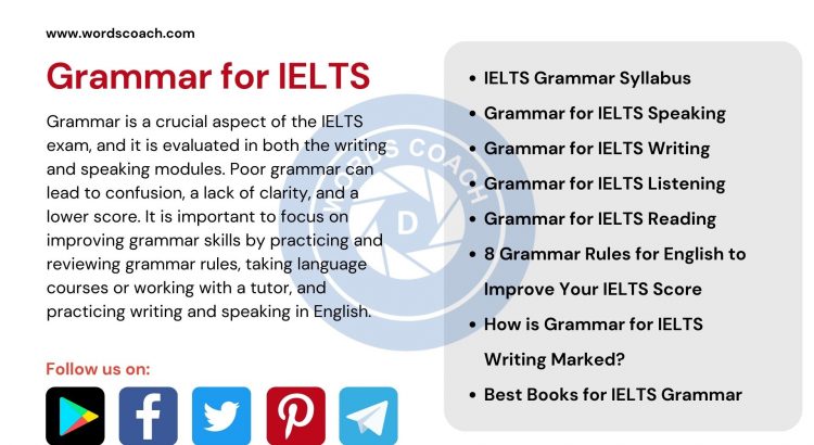 Grammar for IELTS - wordscoach.com