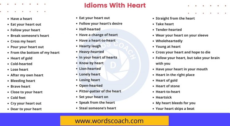 Idioms With Heart - wordscoach.com