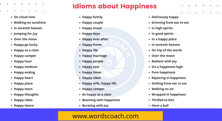 Idioms about Happiness - wordscoach.com