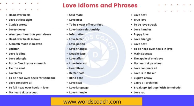 Love Idioms and Phrases - wordscoach.com