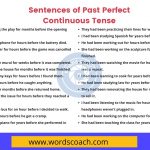 100 Sentences of Past Perfect Continuous Tense - wordscoach.com