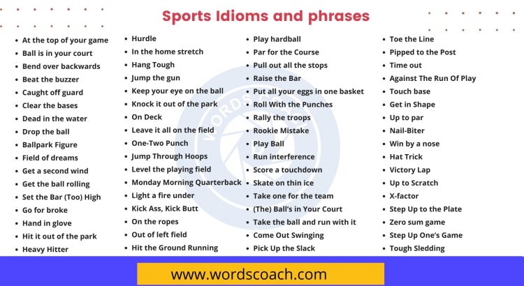 Sports Idioms - wordscoach.com