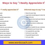 Ways to Say “I Really Appreciate It” - wordscoach.com
