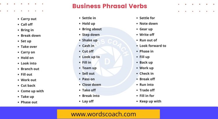 Business Phrasal Verbs - wordscoach.com