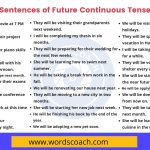 Sentences of Future Continuous Tense - wordscoach.com