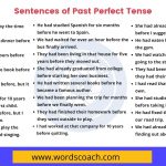 Sentences of Past Perfect Tense - wordscoach.com