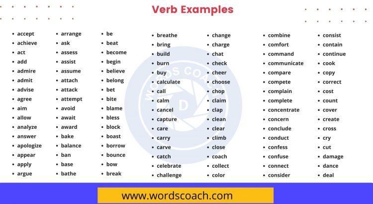 Verb Examples - wordscoach.com