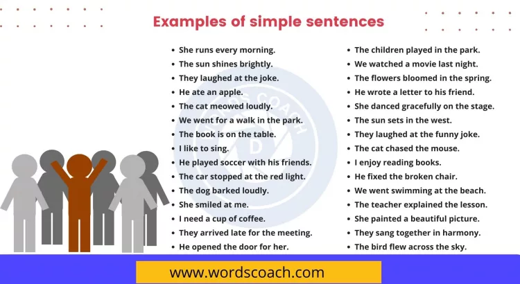 Examples of simple sentences - wordscoach.com