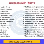 Sentences with Above - wordscoach.com