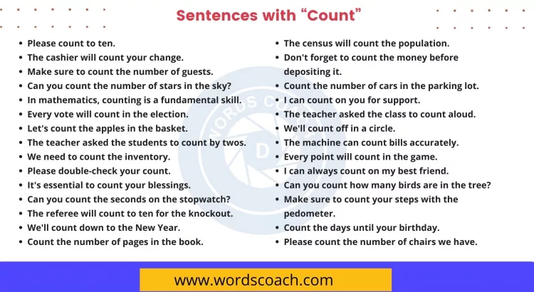 Sentences with Count - wordscoach.com