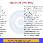Sentences with May - wordscoach.com