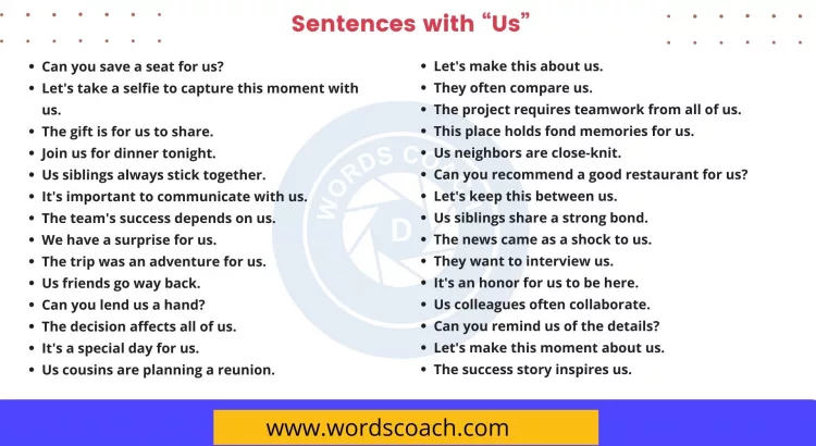 Sentences with Us - wordscoach.com