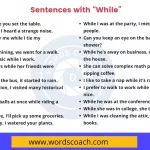 Sentences with While - wordscoach.com