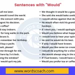 Sentences with Would - wordscoach.com
