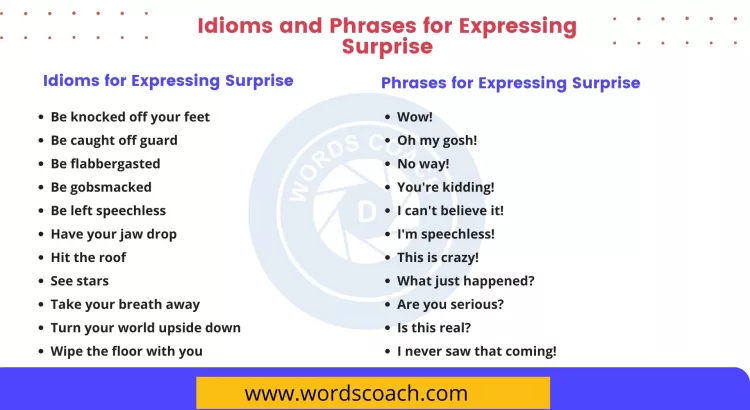 Idioms and Phrases for Expressing Surprise - wordscoach.com