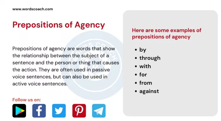 Prepositions of Agency - wordscoach.com