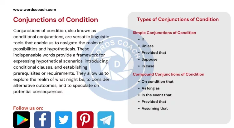 Conjunctions of Condition - wordscoach.com