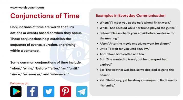 Conjunctions of Time - wordscoach.com