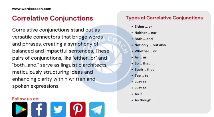 Correlative Conjunctions - wordscoach.com