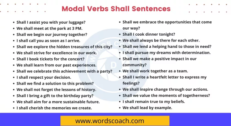 Modal Verbs Shall Sentences - wordscoach.com