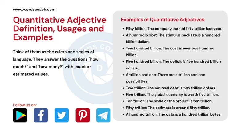 Quantitative Adjective Definition, Usages and Examples - wordscoach.com