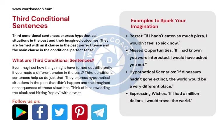 Examples of Third Conditional Sentences - wordscoach.com