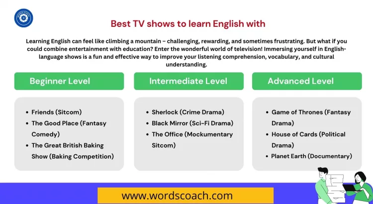 Best TV shows to learn English with - wordscoach.com