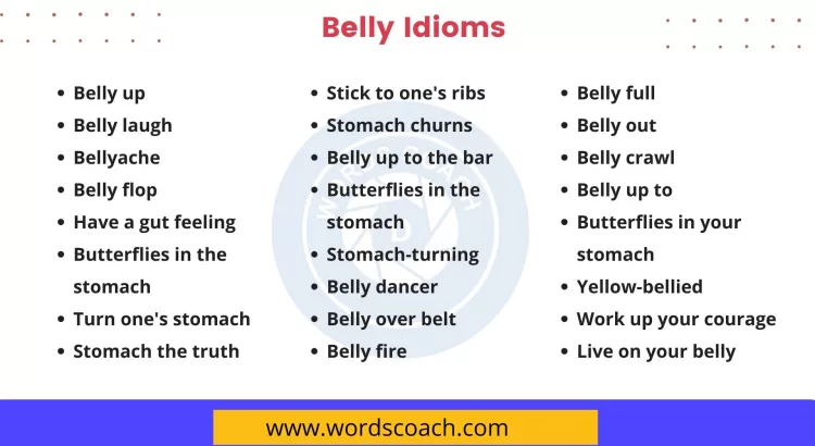 Belly Idioms - wordscoach.com